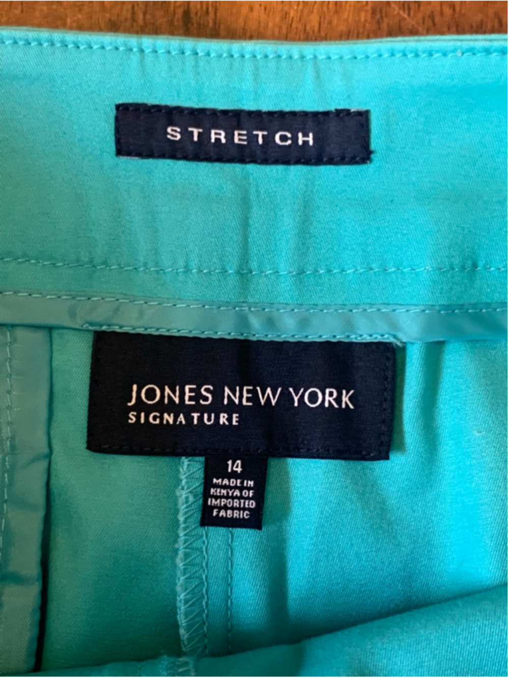 Jones New York Shorts 14 Turquoise Like New Stretch Bermuda - Picture 2 of 6